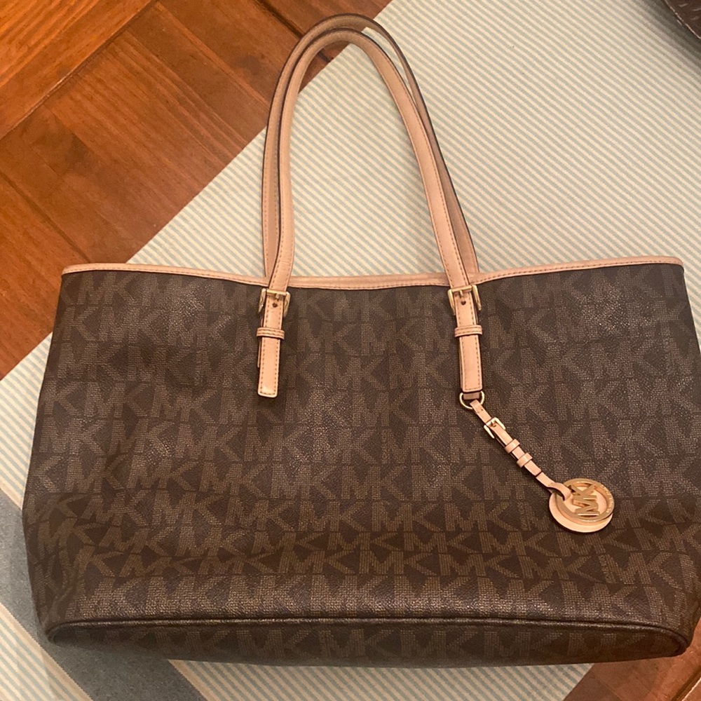 Michael Kors brown tote bag